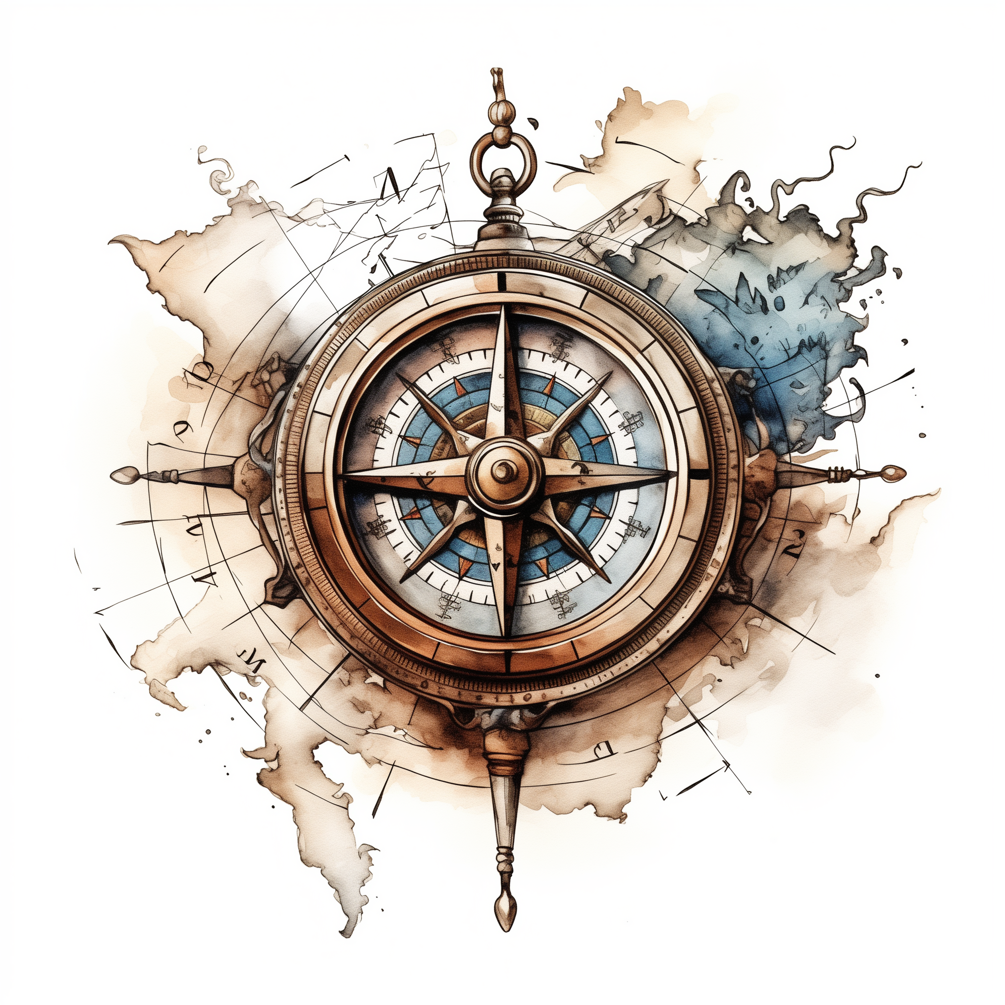 travels tattoo design ideas simple form vintage compass for sternum