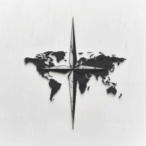 travels tattoo design ideas slender wind rose for knee