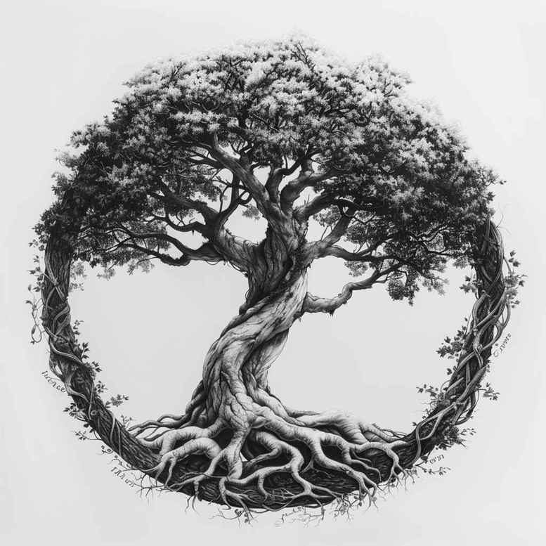 tree-with-energy-surrealism-esoteric-symbolism-for-back-of-neck – tattoo design ideas free ai generated – Gallery: trees-inkby-ai