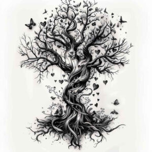 tree-protection-motif-realism-perfect-proportions-for-calf – tattoo design ideas free ai generated – Gallery: trees-inkby-ai