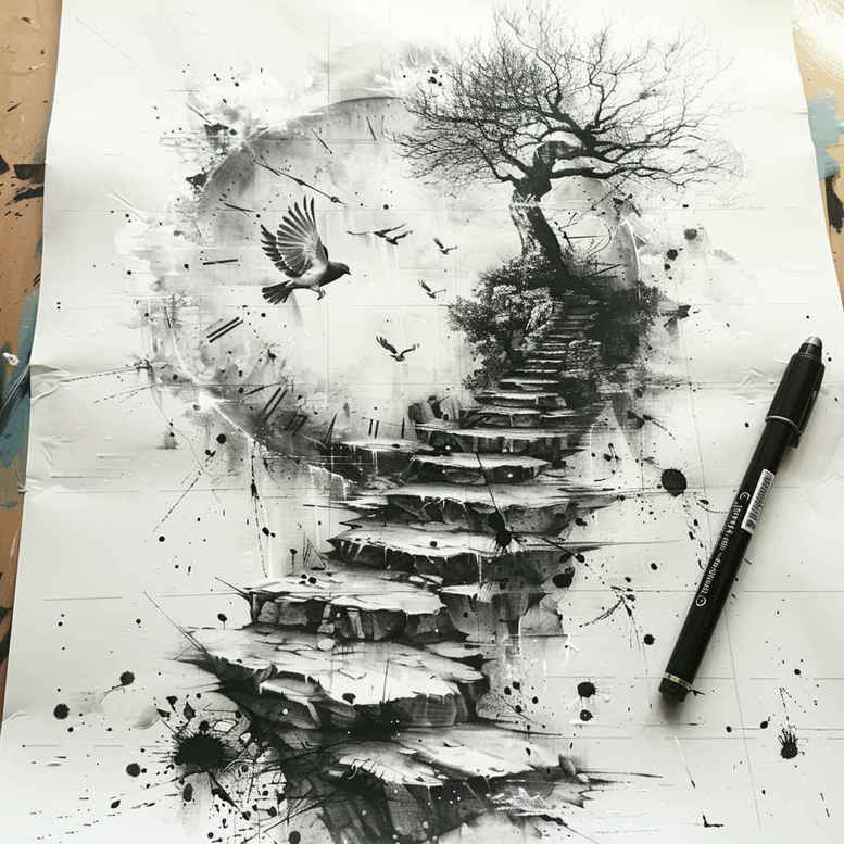 tree-wisdom-symbol-for-men-neotraditional-artful-color-for-side – tattoo design ideas free ai generated – Gallery: trees-inkby-ai
