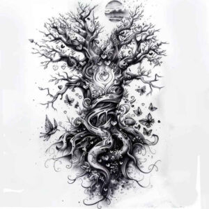 trees tattoo design ideas modern classic bark texture for upper back