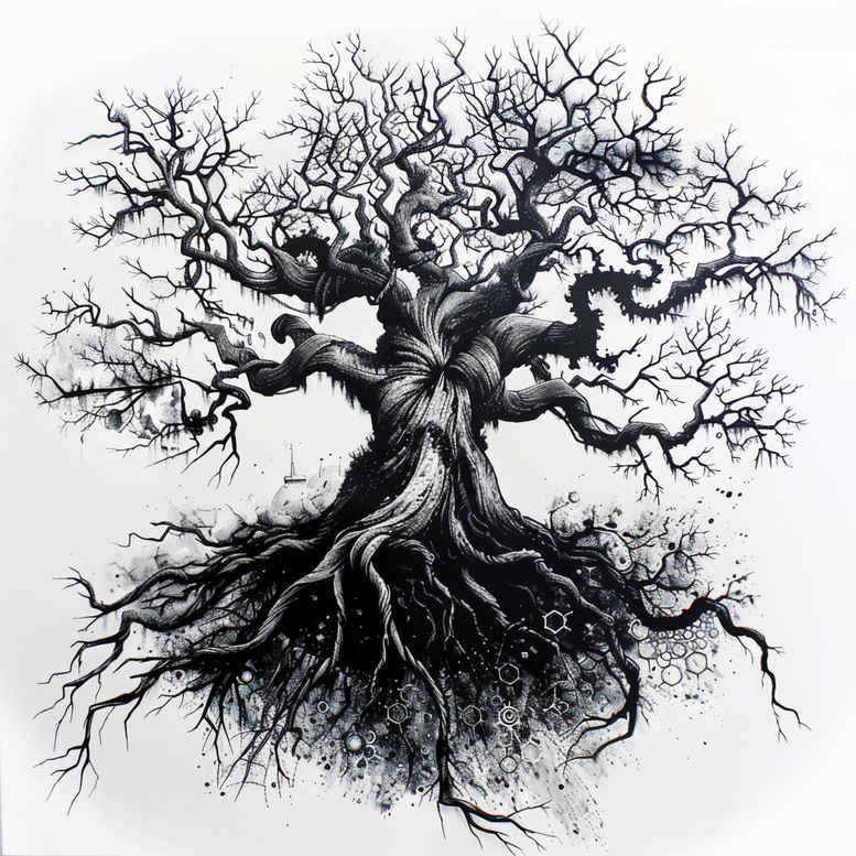 trees tattoo design ideas lifelike earth symbol embodying endurance