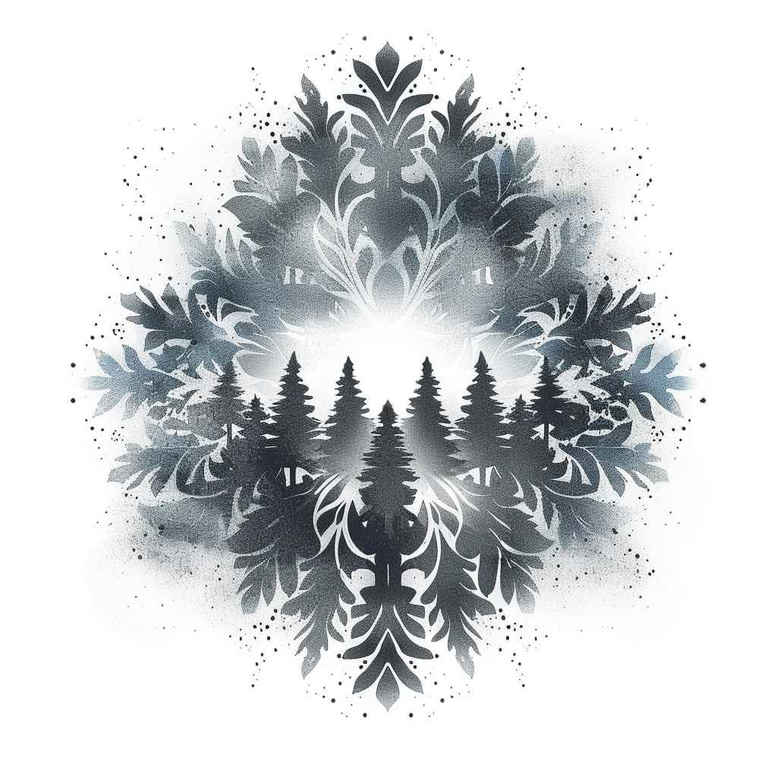 trees tattoo design ideas Realism natural contours earth symbol for fingers