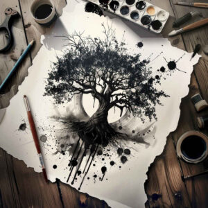 trees tattoo design ideas natural blush forest guardian shows strength