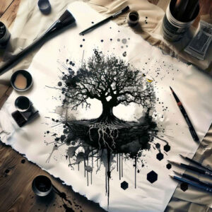 trees tattoo design ideas vibrant palette forest ink meaning endurance