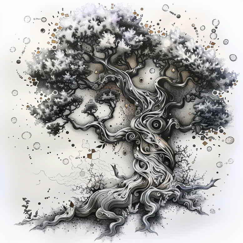 trees tattoo design ideas Realism subtle gradients green spirit for lower back