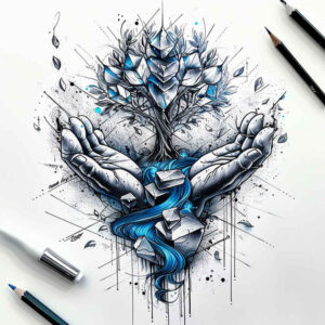 trees tattoo design ideas Realism transparent layer old soul for palm