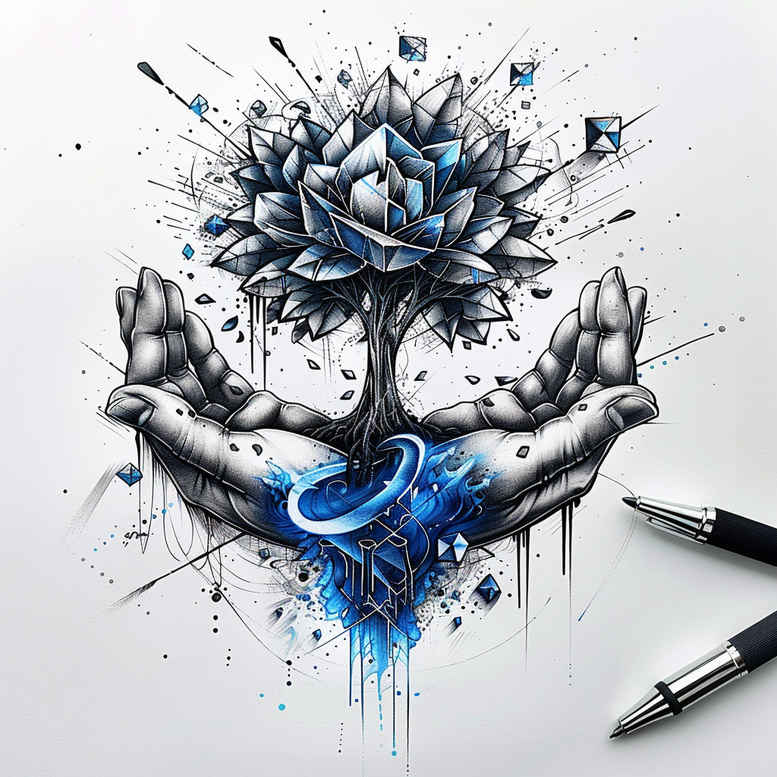 trees tattoo design ideas Realism refined lines organic power for outer arm