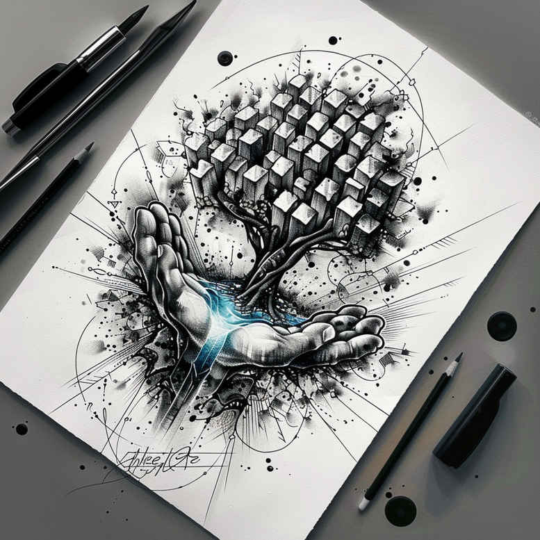 trees tattoo design ideas refined lines peaceful symbol symbol of resilience