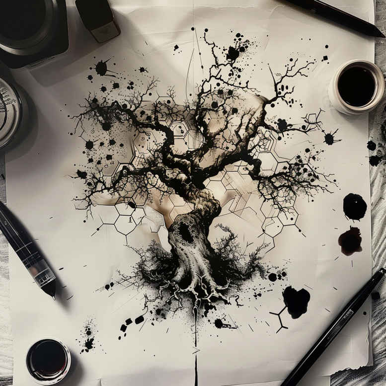 trees tattoo design ideas saturated rooted being for back
