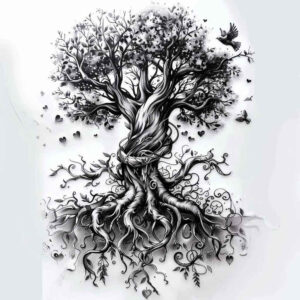 trees tattoo design ideas vivid gradients stability mark for wrist