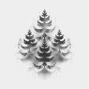 trees tattoo design ideas line-art tree silhouette meaning determination