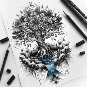 tree-strength-symbol-surrealism-translucent-layers-for-shoulder-blade – tattoo design ideas free ai generated – Gallery: trees-inkby-ai