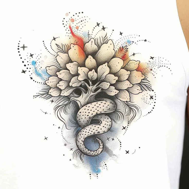 tribal-tree-realism-shadow-realism-for-shoulder-blade – tattoo design ideas free ai generated – Gallery: trees-inkby-ai