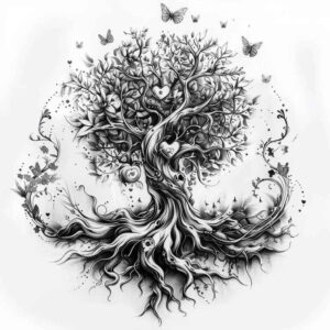 realistic-tree-neotraditional-subtle-tone-for-abdomen – tattoo design ideas free ai generated – Gallery: trees-inkby-ai