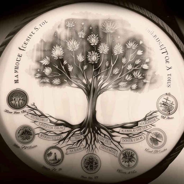 tree-mystery-motif-neotraditional-intricate-shading-for-lower-leg – tattoo design ideas free ai generated – Gallery: trees-inkby-ai