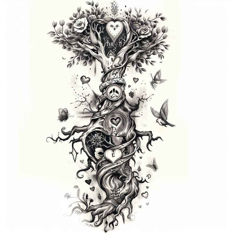 tree-surrealism-symbolic-motifs-for-abdomen – tattoo design ideas free ai generated – Gallery: trees-inkby-ai