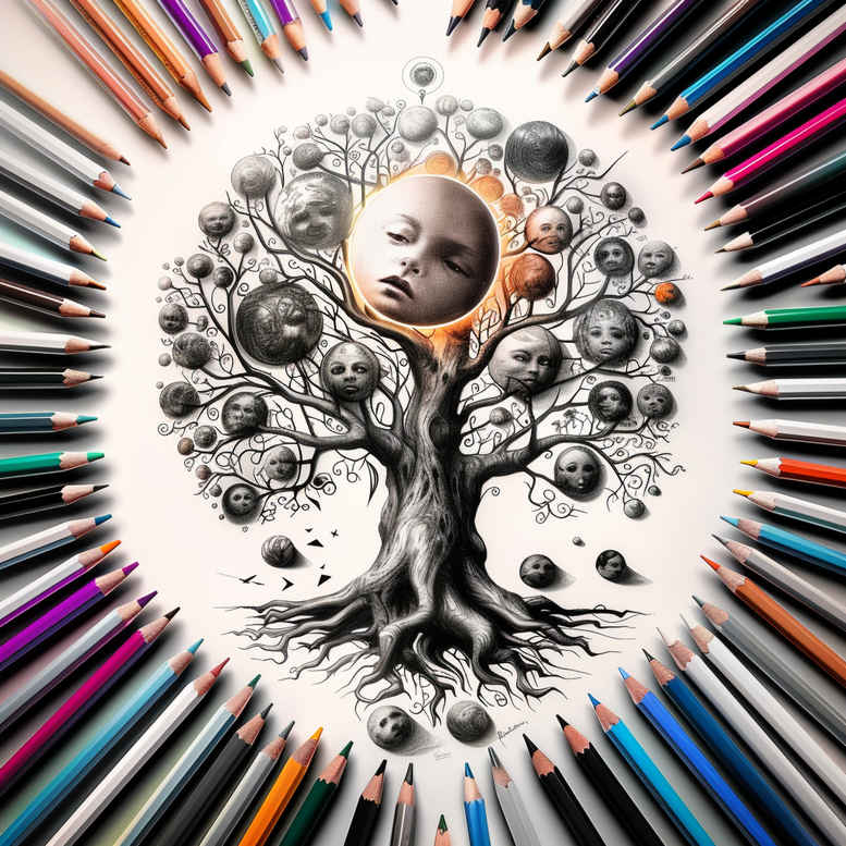 tree-with-detail-neotraditional-expressive-color-for-behind-ear – tattoo design ideas free ai generated – Gallery: trees-inkby-ai