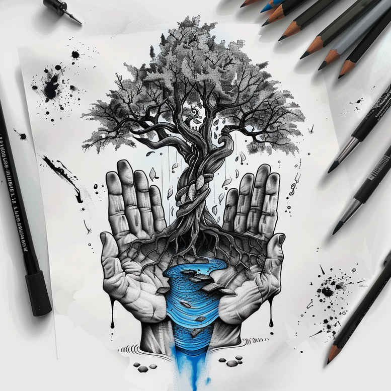 tree-life-motif-neotraditional-subtle-highlights-for-lower-arm – tattoo design ideas free ai generated – Gallery: trees-inkby-ai