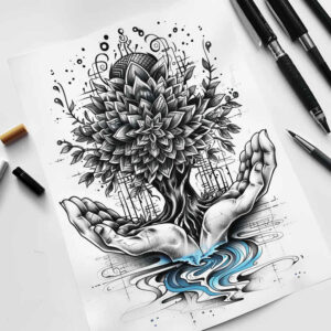 tree-wisdom-symbol-for-men-neotraditional-vivid-gradients-for-arm – tattoo design ideas free ai generated – Gallery: trees-inkby-ai