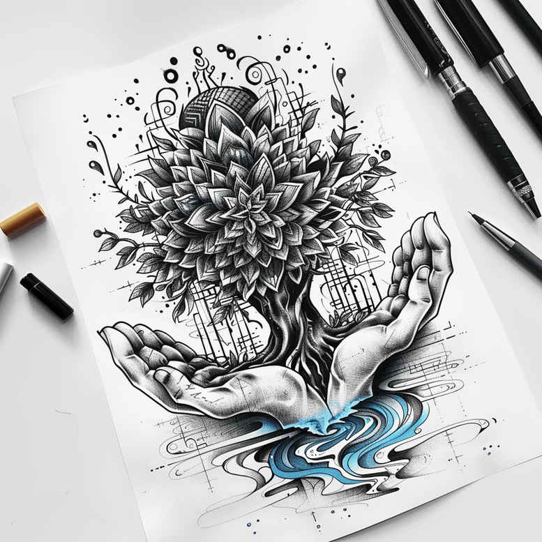 tree-wisdom-symbol-for-men-neotraditional-vivid-gradients-for-arm – tattoo design ideas free ai generated – Gallery: trees-inkby-ai