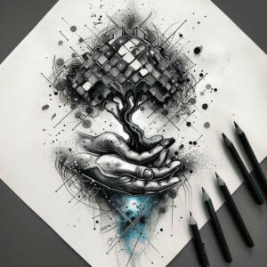 for-women-realism-balanced-light-for-shoulder-blade – tattoo design ideas free ai generated – Gallery: trees-inkby-ai