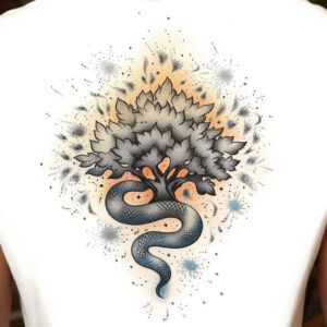 tree-with-detail-surrealism-unreal-light-for-knee – tattoo design ideas free ai generated – Gallery: trees-inkby-ai