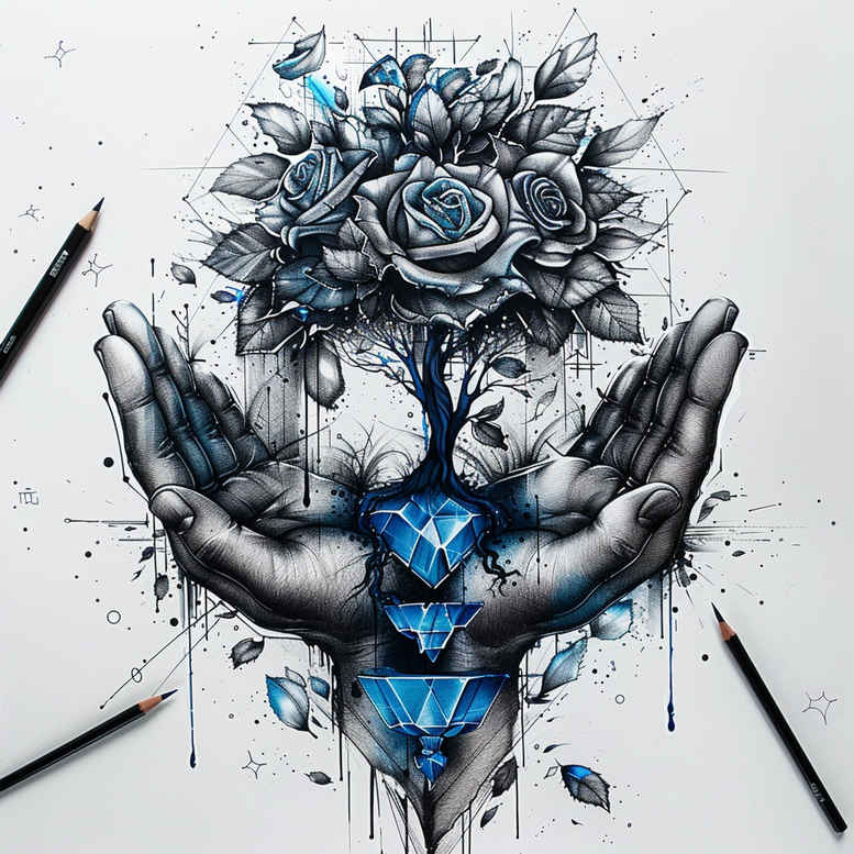 tree-mystery-motif-neotraditional-bold-color-for-shoulder-blade – tattoo design ideas free ai generated – Gallery: trees-inkby-ai