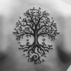 tree-with-3d-effect-surrealism-distorted-reality-for-lower-leg – tattoo design ideas free ai generated – Gallery: trees-inkby-ai