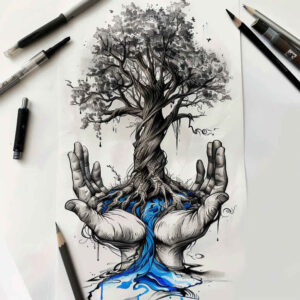 for-women-surrealism-ethereal-glow-for-stomach – tattoo design ideas free ai generated – Gallery: trees-inkby-ai