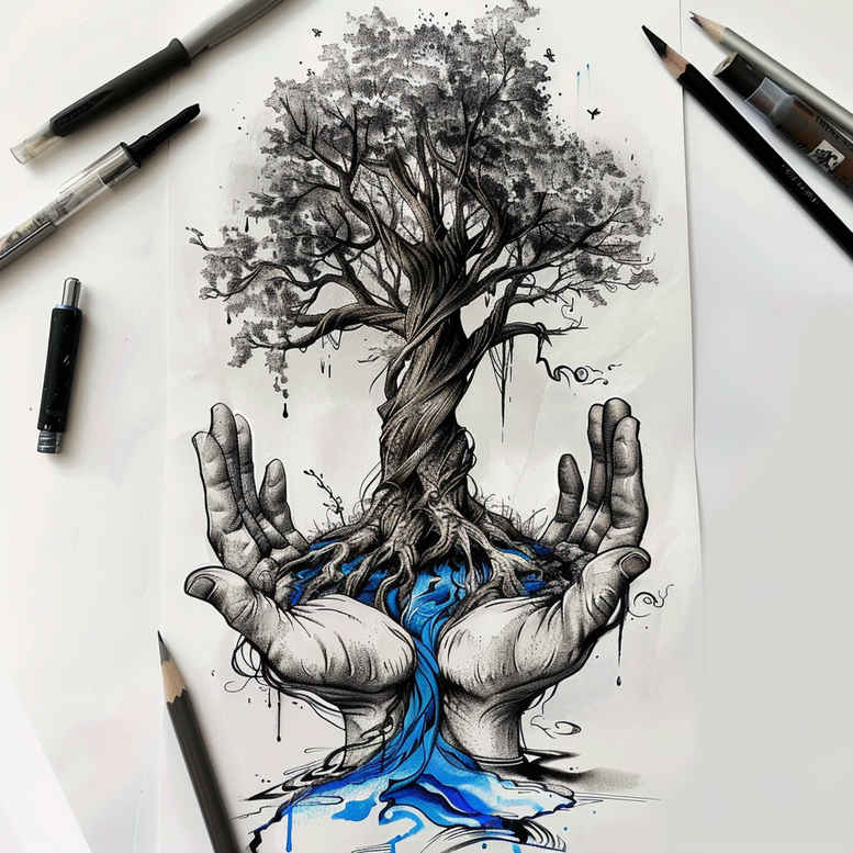 for-women-surrealism-ethereal-glow-for-stomach – tattoo design ideas free ai generated – Gallery: trees-inkby-ai