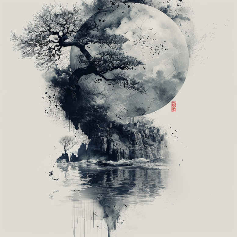abstract-tree-neotraditional-bold-highlights-for-ankle – tattoo design ideas free ai generated – Gallery: trees-inkby-ai