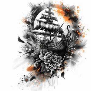 viking-ships-with-plant-ornaments-neotraditional-rich-blacks-for-full-back – tattoo design ideas free ai generated – Gallery: viking-ships-inkby-ai