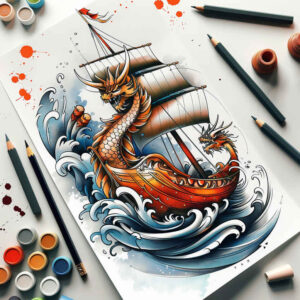 viking-ships-light-effect-realism-realistic-wrinkles-for-lower-arm – tattoo design ideas free ai generated – Gallery: viking-ships-inkby-ai