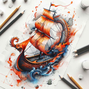 viking-ships-travel-symbol-realism-real-shadows-for-lower-arm – tattoo design ideas free ai generated – Gallery: viking-ships-inkby-ai