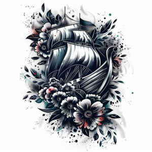 viking-ship-tattoo-neotraditional-bold-highlights-for-biceps – tattoo design ideas free ai generated – Gallery: viking-ships-inkby-ai