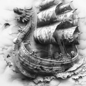 drakkar-with-artistic-detail-neotraditional-sharp-edges-for-outer-arm – tattoo design ideas free ai generated – Gallery: viking-ships-inkby-ai