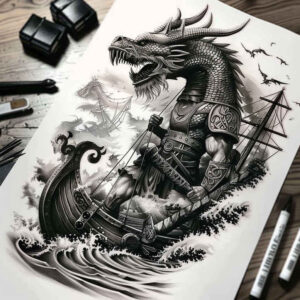 viking-ships-travel-symbol-realism-highlighted-contrast-for-temple – tattoo design ideas free ai generated – Gallery: viking-ships-inkby-ai