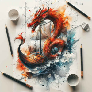 viking-ships tattoo design ideas rich blacks fearless journey symbolising strength