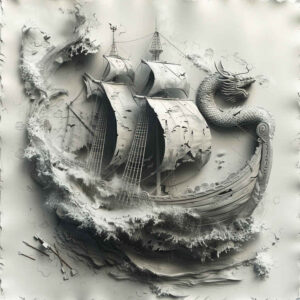 viking-ships tattoo design ideas Surrealism unconscious imagery maritime saga for biceps