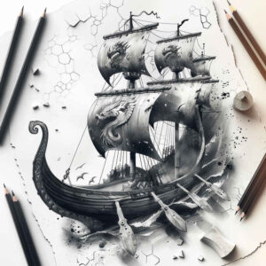 viking-ships tattoo design ideas ultra-detailed ocean raid meaning courage