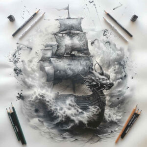 viking-ships tattoo design ideas vibrant ocean rune embodying resilience