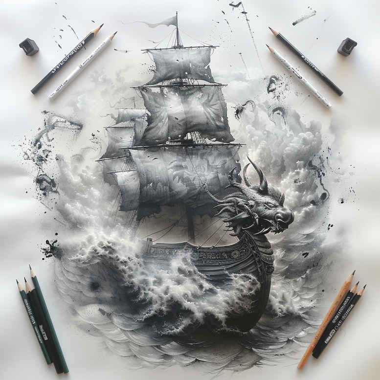 viking-ships tattoo design ideas vibrant ocean rune embodying resilience