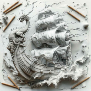 viking-ships tattoo design ideas realistic texture tribal fleet embodying endurance