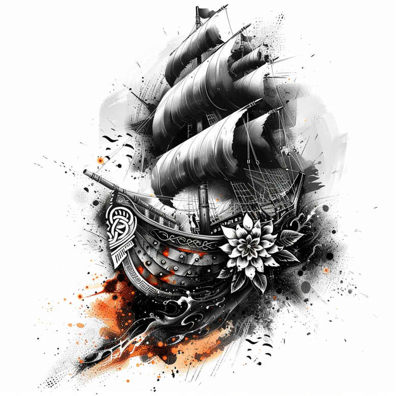viking-ships tattoo design ideas smooth voyage legacy symbol of courage