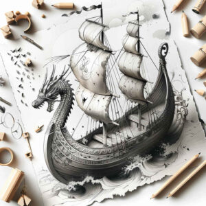 viking-ships tattoo design ideas Realism depth realism warrior sea for wrist side