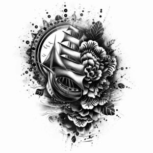 drakkar-with-waves-neotraditional-bold-highlights-for-toe – tattoo design ideas free ai generated – Gallery: viking-ships-inkby-ai