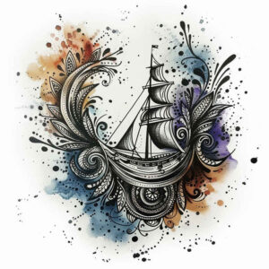 drakkar-with-ornamental-details-neotraditional-modern-classic-for-shoulder-blade – tattoo design ideas free ai generated – Gallery: viking-ships-inkby-ai