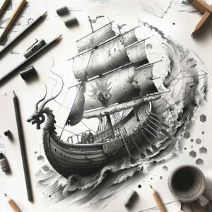 drakkar-in-motion-realism-natural-tones-for-outer-arm – tattoo design ideas free ai generated – Gallery: viking-ships-inkby-ai